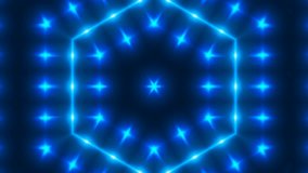 Abstract background with VJ Fractal blue kaleidoscopic. 3d rendering digital backdrop. 4k animation