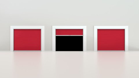 Three Red Storage Door Open Stock Footage 100 Royalty Free 1007299252 Shutterstock Storage Door Open Stock Footage, How To Open A Storage Door