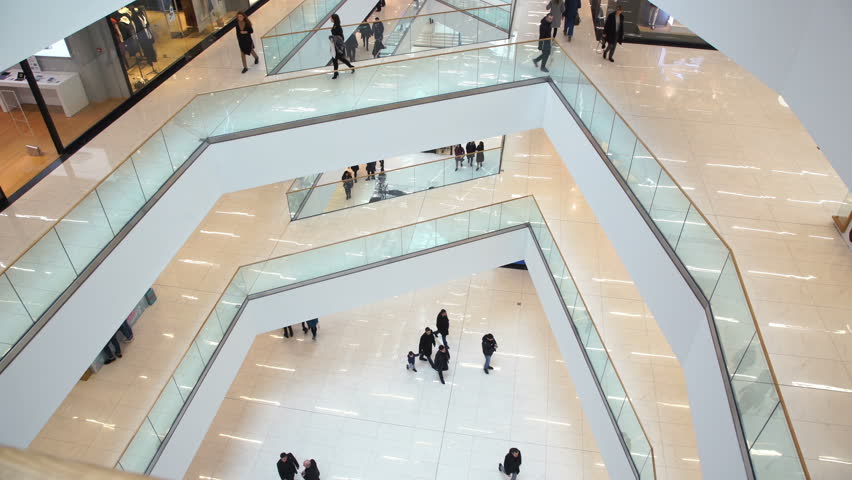 People Walk in the Mall - Time Lapse Royalty-Free Stock Footage #1007188516