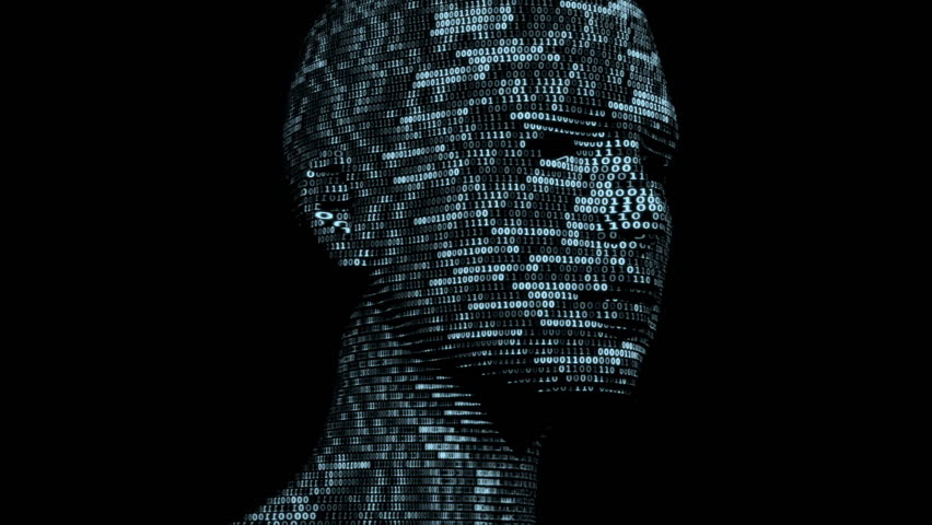 Virtual Girl made of digital data. | Shutterstock HD Video #1007191180
