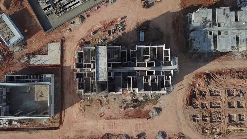 construction site new housing area apartments Stock Footage Video (100% ...