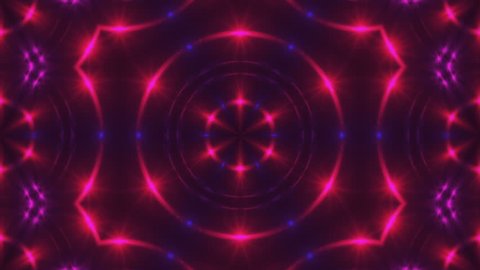 Abstract background with VJ Fractal purple kaleidoscopic. 3d rendering digital backdrop. 4k animation