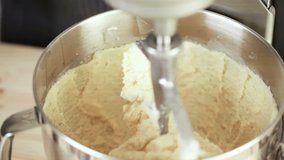 Step by step. Preparing sugar cookie dough for holiday baking season.
