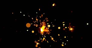 Sparkler on black slow motion sparks effects shot on Phantom Flex 4K