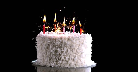 Birthday Cake Candles And Sparkler Video De Stock 100 Libre De Droit Shutterstock