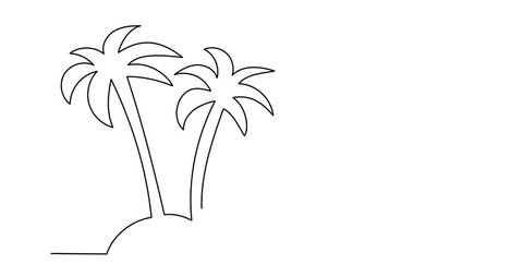 palm tree stencil outline