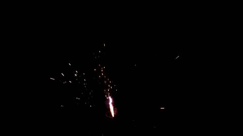 Roman Candle / Bottle rocket fireworks in slow motion 480 fps