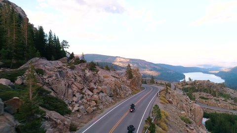 motorcycles on mountain highway