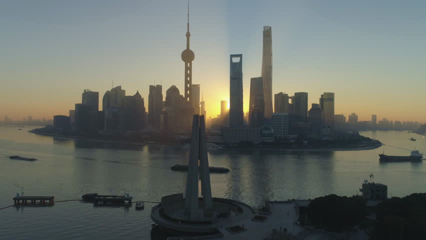 Skyline of Shanghai at dawn image - Free stock photo - Public Domain ...