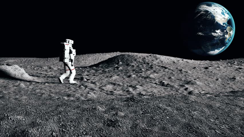 Astronaut Walking On The Moon Stock Footage Video 100 Royalty Free Shutterstock