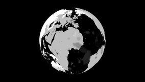 Planet hologram motion graphics footage for broadcast and films about technology, science, space. Alpha. Loop. - Powered by Shutterstock - Get 15% off with code: PIKWIZARD15