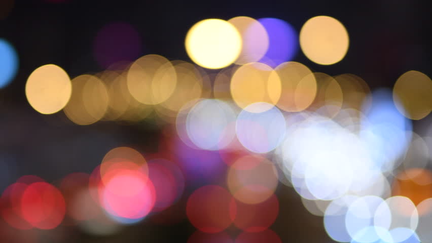 Defocused night traffic lights-Hong Kong for abtract background.