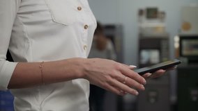 Businesswoman use digital tablet on ATM background, bank work, business woman withdrawal - Powered by Shutterstock - Get 15% off with code: PIKWIZARD15