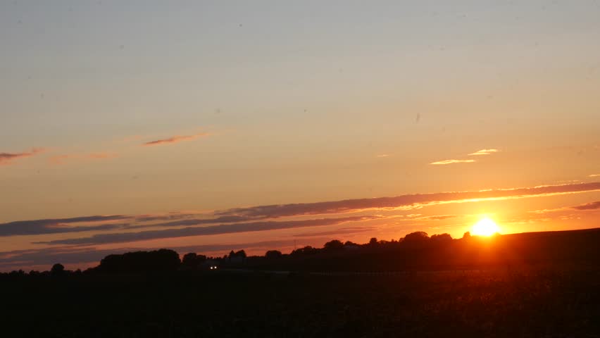 Timelapse of the sun going down in rural Iowa.