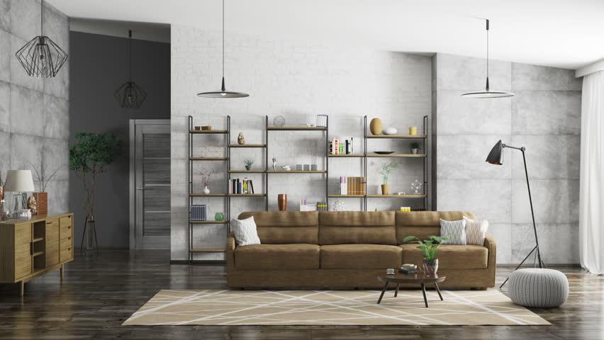 Home Interior Of Modern Apartment Arkivvideomateriale 100 Royaltyfritt 1007294536 Shutterstock