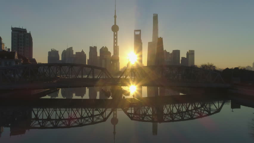 Skyline of Shanghai at dawn image - Free stock photo - Public Domain ...