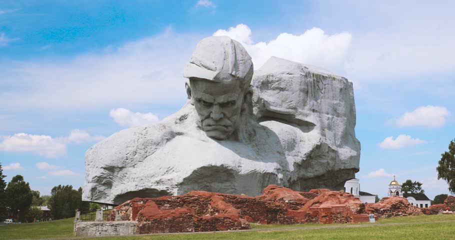 Brest, Belarus. Main Monument In Memorial Complex Brest Hero Fortress In Sunny Summer Day.