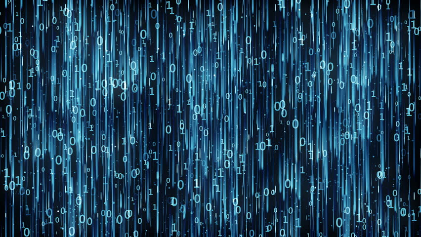 Data Digital Code Blue Background. Stock Footage Video (100% Royalty ...
