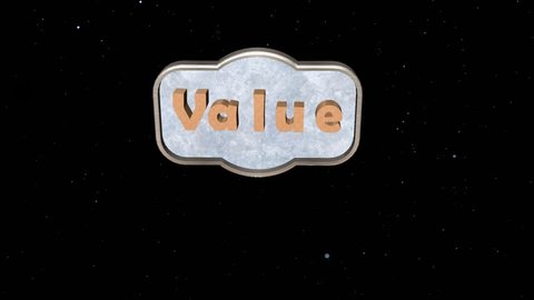 Add an animated "Value" to your product with this sign with particle effects