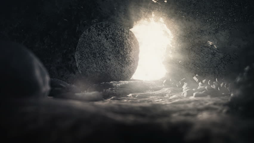 Easter Loop Background Stone Rolling Away Stock Footage Video (100%