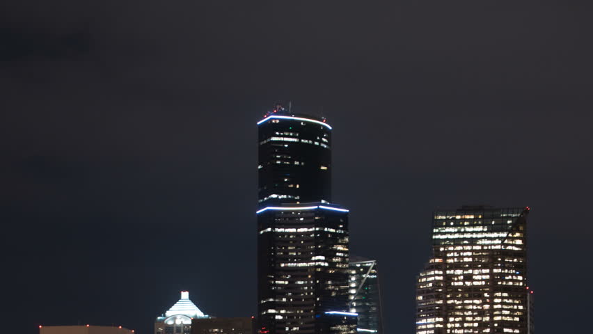 Seattle Downtown Skyscrapers Skyline Time Lapse in Washington USA