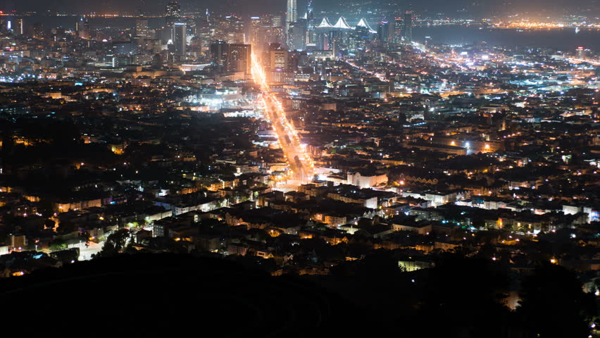 San Francisco Skyline from Twin Peaks Time Lapse