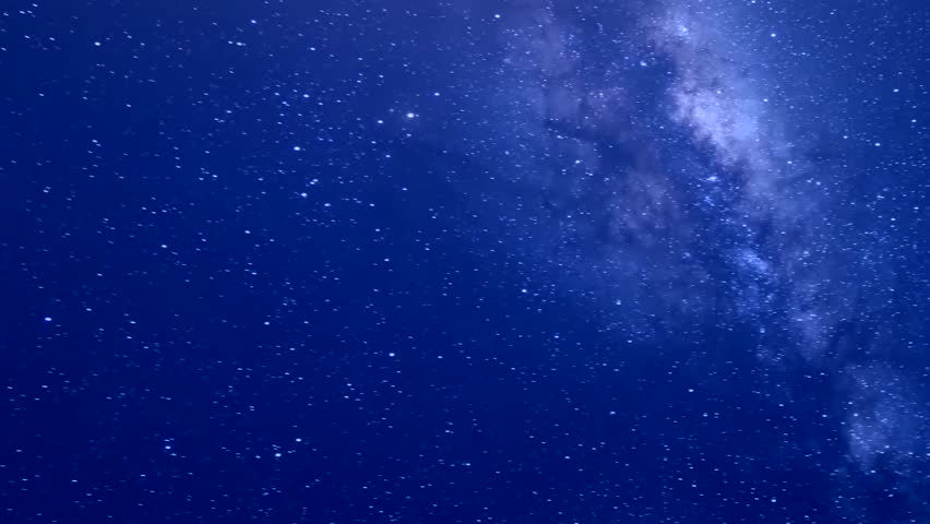 Clean blue sky in beautiful starry night time, Milky Way Galaxy Time Lapse, Desert, Astrophotography time lapse footage of Milky Way galaxy rising. Milky Way Galaxy Moving Across the Night Sky. 4K.