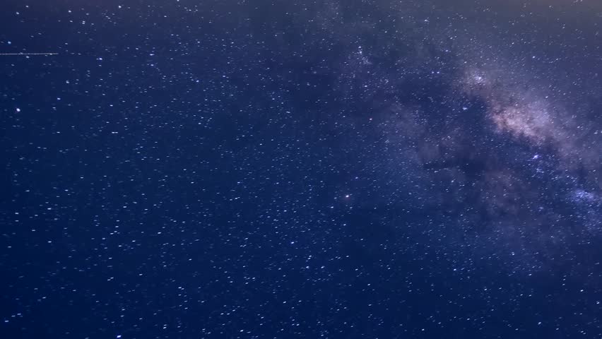 Clean blue sky in beautiful starry night time, Milky Way Galaxy Time Lapse, Desert, Astrophotography time lapse footage of Milky Way galaxy rising. Milky Way Galaxy Moving Across the Night Sky. 4K. | Shutterstock HD Video #1007360020