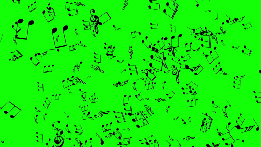 Musical Notes explosion. Green screen,  4K | Shutterstock HD Video #1007380612
