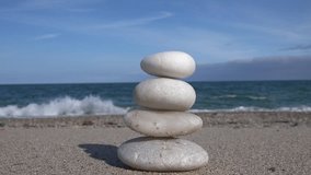 Stones Balance and Sea