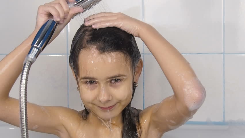 Child In The Bathroom A Stock Footage Video 100