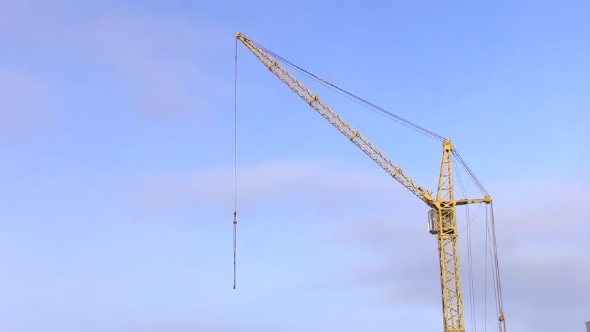 big yellow crane and construction set