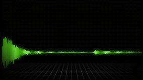Audio Waveform or Spectrum background for commercials - 30 Seconds - Green Version