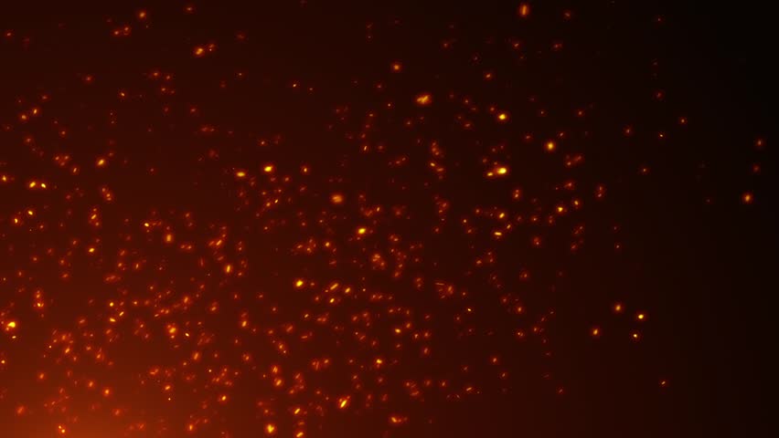 Realistic Fire Glittering Sparkle Drift Stock Footage Video (100%