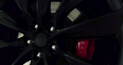 Futuristic Electrocar Wheels Of Tesla Stock Footage Video 100 Royalty Free 1007492107 Shutterstock
