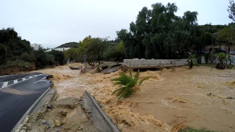 Albufeira Floods - November 1, 2015 : View of Albufeira - Portugal, devastated by flash floods