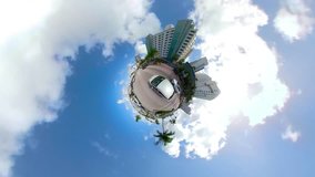 Tiny planet hyperlapse driving compilation