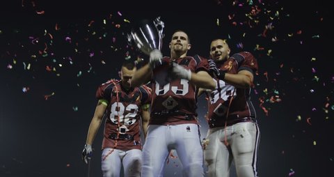 American Football Team Celebration after victory Arkivvideo