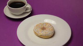 Eating a Donut. Stop motion