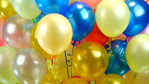 Rotating Colored Balloons On White Background Stock Footage Video (100% ...