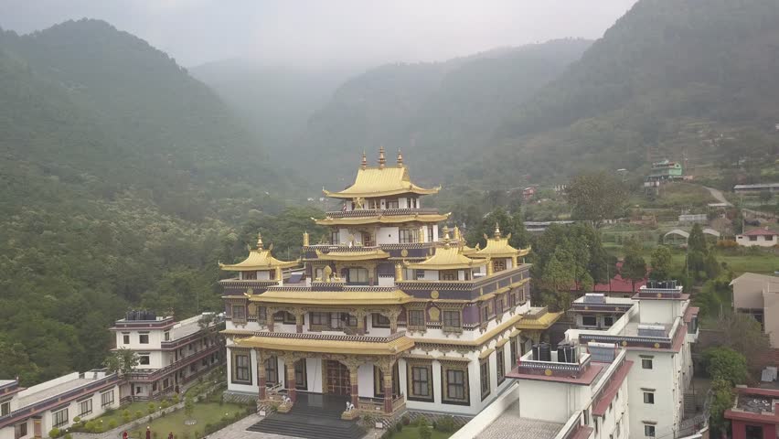 Buddhist Monastery, Kathmandu valley, Nepal - October 16, 2017