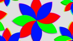 Abstract psychedelic flowers. 3d rendering background