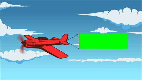 Cartoon Plane Banner Stock Video Footage 4k And Hd Video Clips Shutterstock