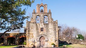 Mission Espada, San Antonio Texas, Timelapse Hyperlapse Video