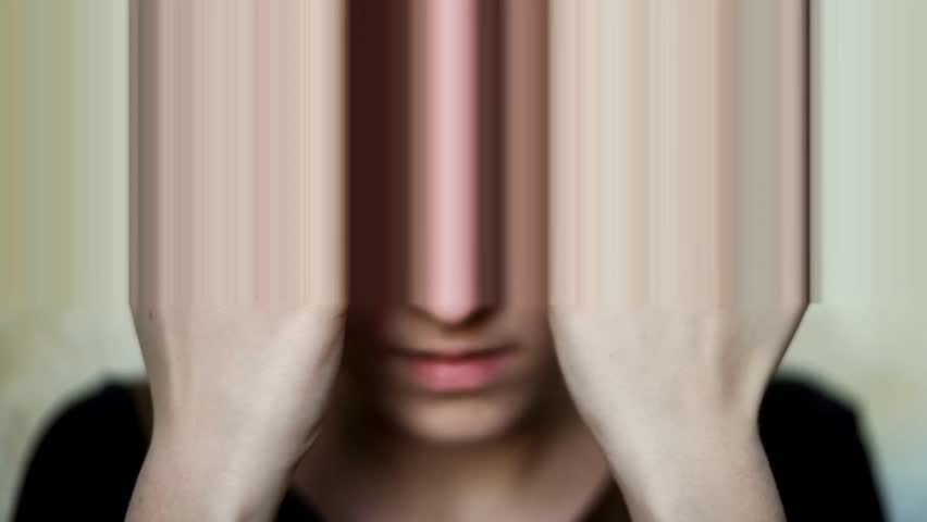 Depression. Animated picture illustrating the abstract concept of depressive disorder. Cinemagraph.