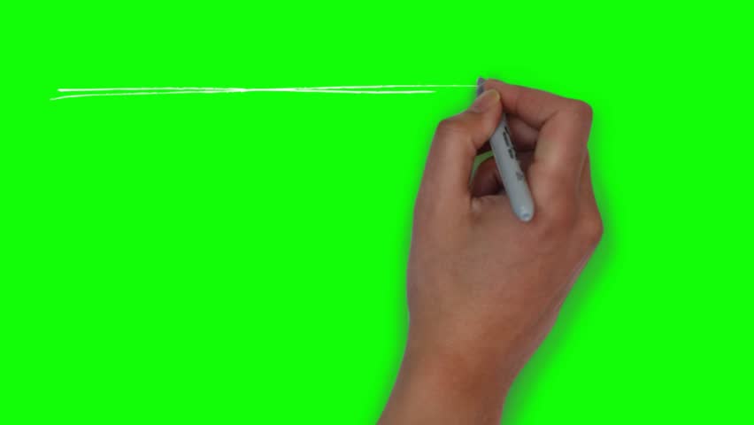 white green screen line