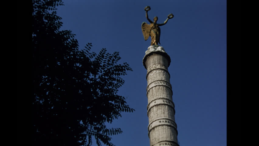 PARIS, 1970, Archival, Victory Column, Place du Chatelet, and Place Vendome Column