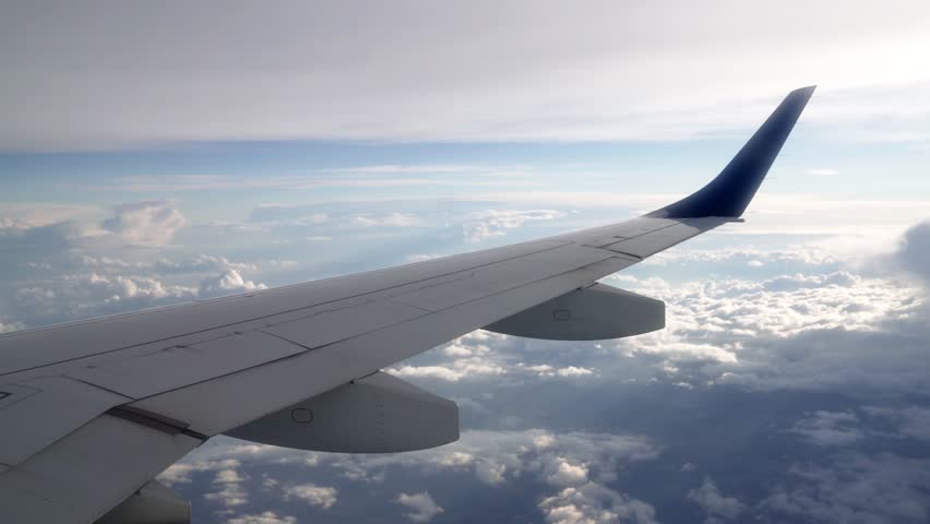 flying over clouds