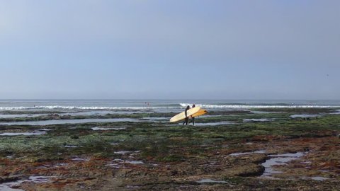 SANTA CRUZ, CA, USA - 30 APRIL 2017: Unidentified people at the SurfAid Cup 2017 at Pleasure Point in Santa Cruz, California, USA. SURFAID is a non-profit humanitarian organization.
