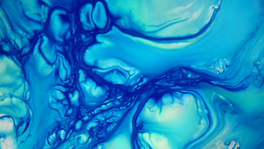 4K footage. Ink in water. Blue ink reacting in water creating abstract background. Royalty-Free Stock Footage #1007641723